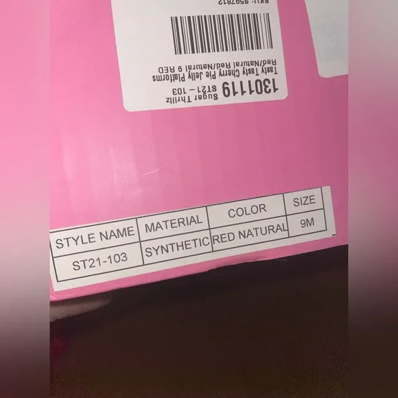 Dolls Kill Sugar Thrillz Cherry Pie Platform Jelly Sandals 9 - Picture 7 of 8